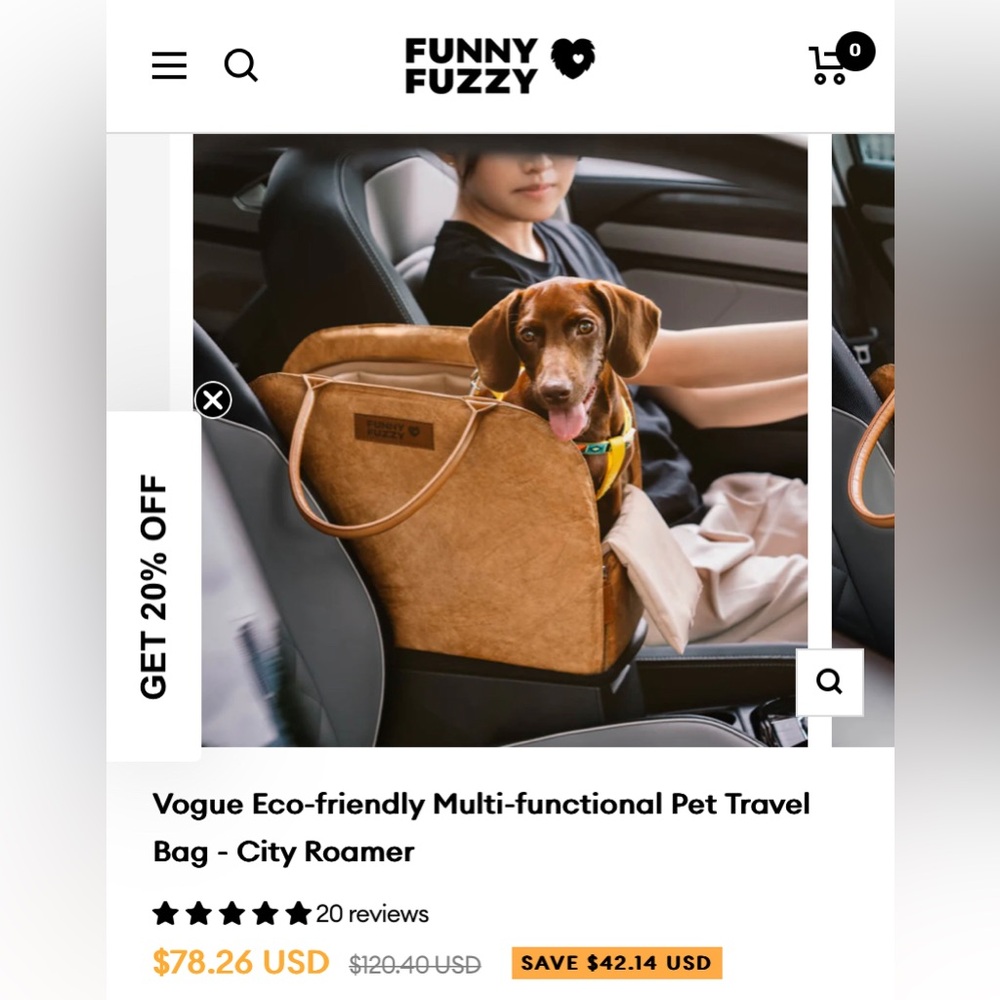 Funny Fuzzy pet carrier!